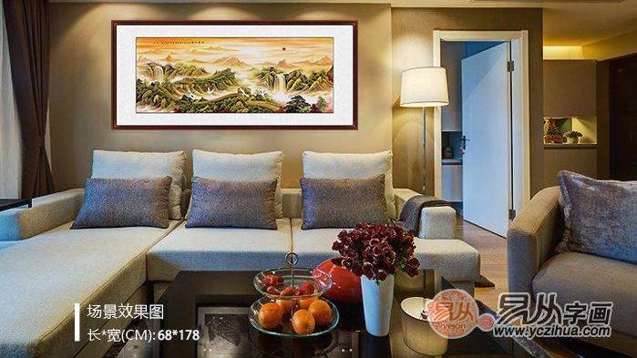 百搭风格的家居的挂画客厅篇——诗情画意的山水画