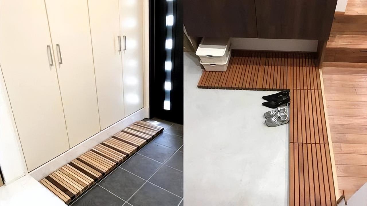 老公把玄关下沉10cm又铺上它，邻居说太多余，没想到这么好用！