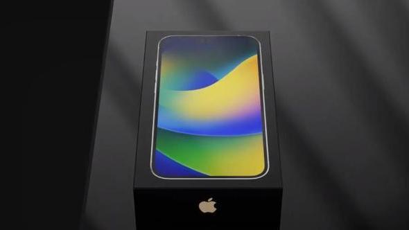 iphone 14 pro max|iPhone14ProMax开箱渲染：奢华金色，巅峰颜值，感叹号屏幕亮眼