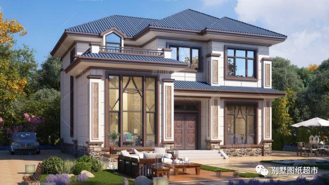 新中式二层农村别墅，11×10米，美观大气，好房子百看不厌