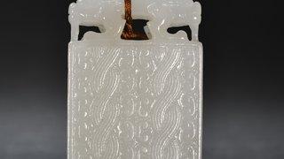 和田玉籽料|和田玉籽料双头兽钮印章