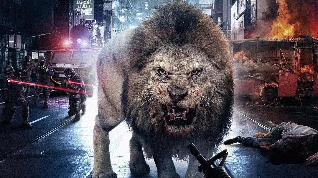 复仇雄狮：人类破坏大自然，一只狂暴雄狮展开了对人类的猎杀