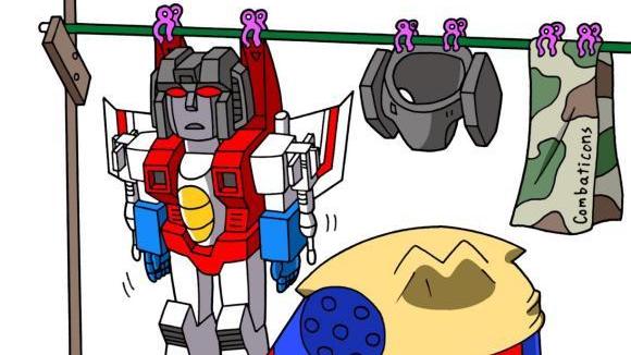 海贼王|变形金刚趣味插画，声波怕鬼故事磁带？
