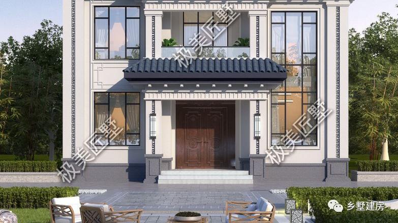 10.6X11.4米自带影音室的设计，人人都羡慕，回村建一栋不后悔