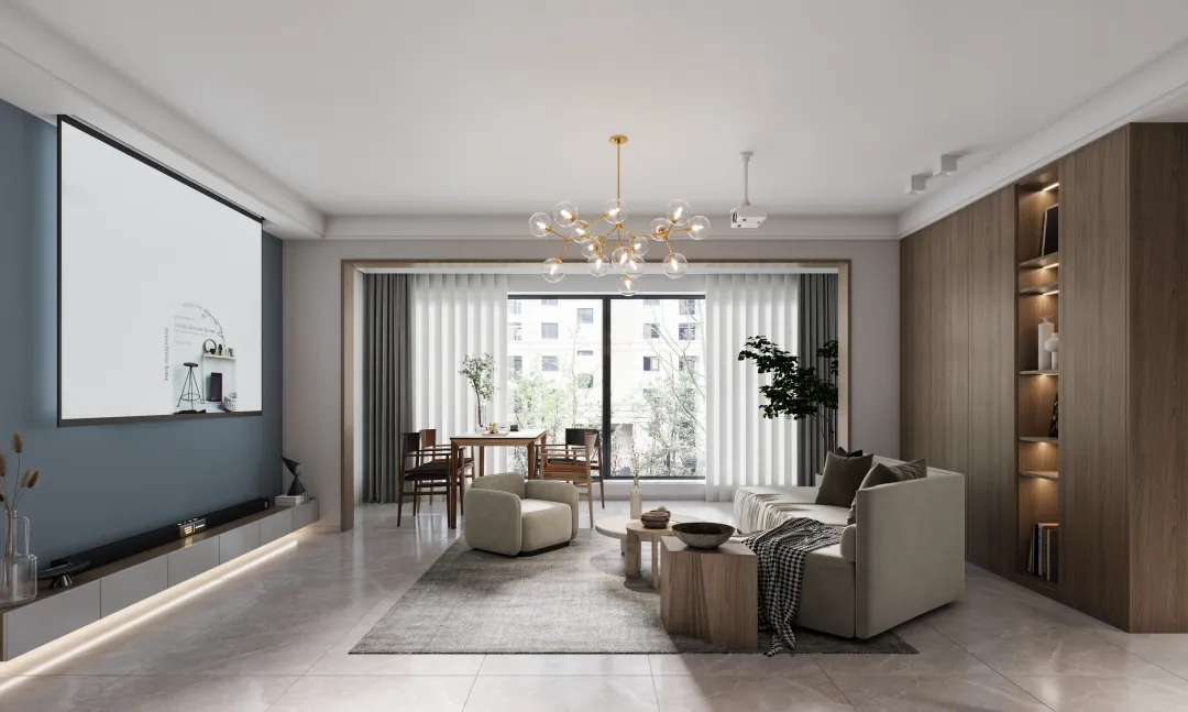 【鲁班装饰】光明景晨95㎡现代风格，沉稳不失韵味
