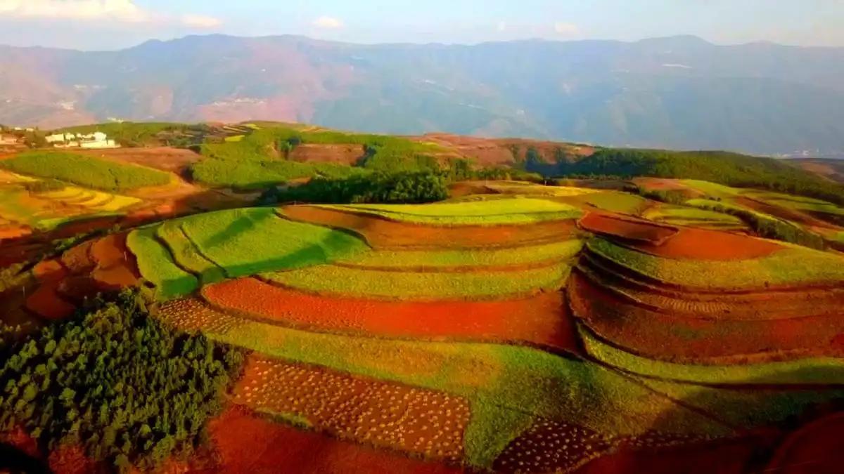 东川|东川红花广场，它一点也不逊色于江南那些著名的古镇