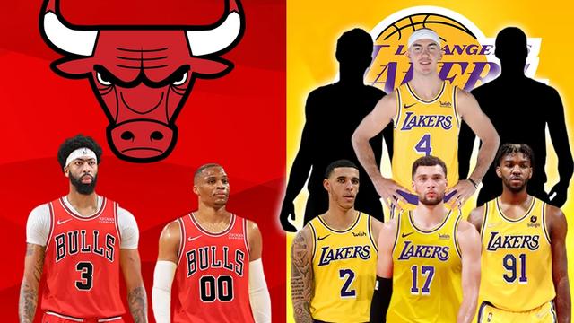 湖人队与公牛队酝酿休赛期大交易：放弃威少与浓眉，送出2换6方案