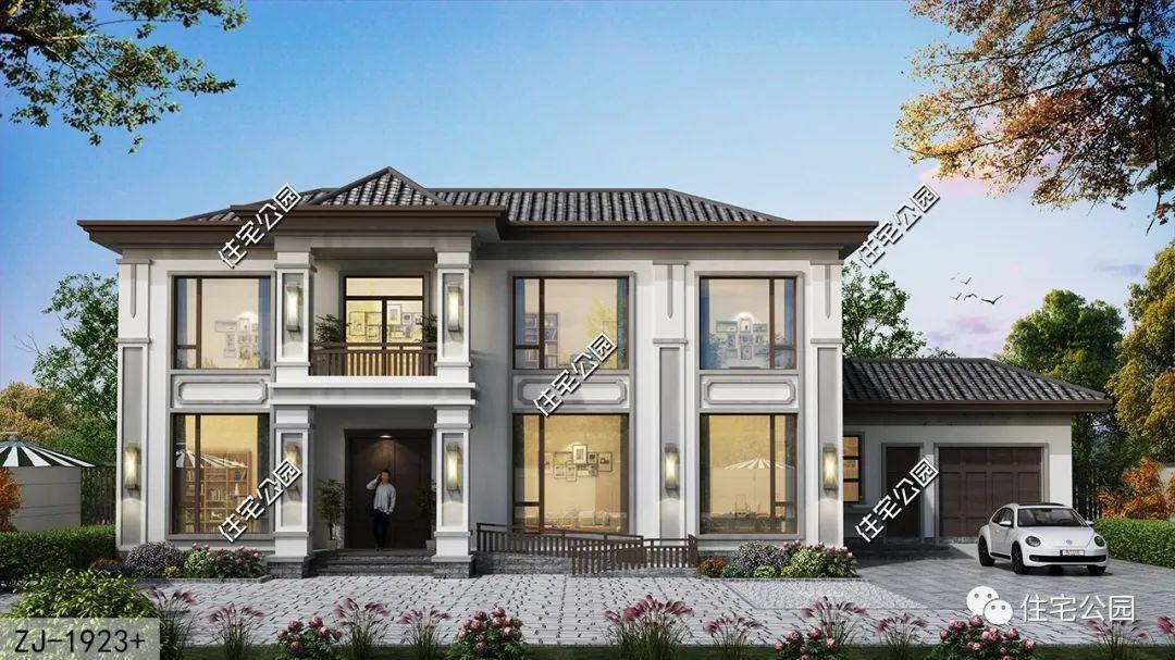 23×11米带土灶的二层新中式别墅，主副房搭配更实用