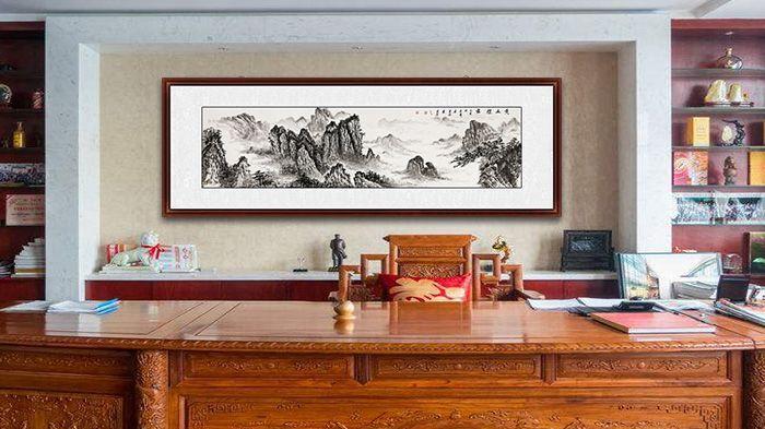 山水画|办公室内挂什么画好？石荣禄老师作品 韵味山水国画