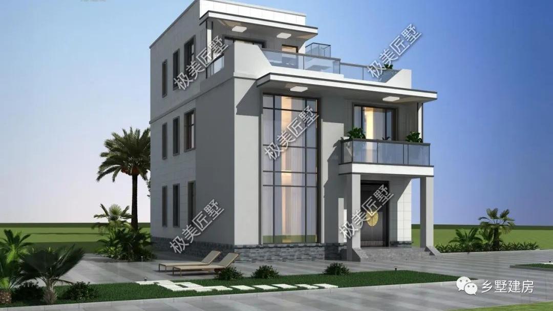 两开间的现代风别墅，时尚又实用，回家建房选它准没错！