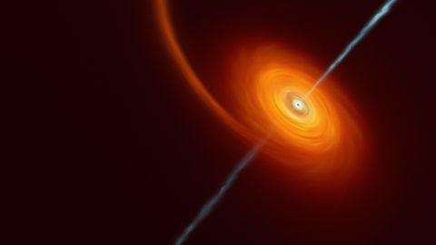 黑洞吞噬恒星时，它释放出大量能量，从 85 亿光年外向地球发射光