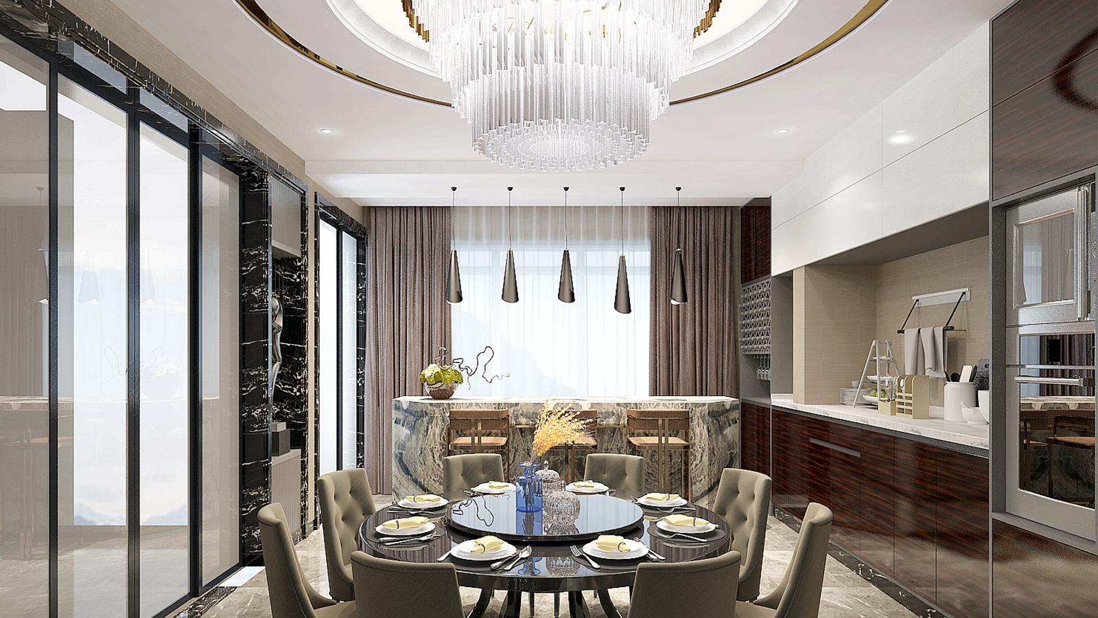 【鲁班装饰】兴冶国际360㎡现代混搭，闲适素雅