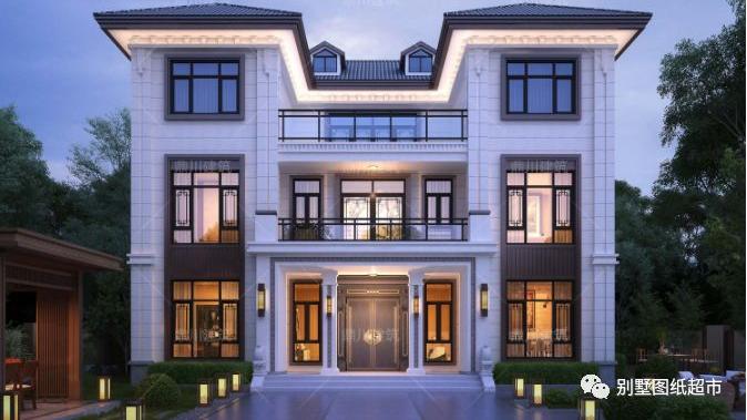 14×10米，大气新中式三层别墅，大宅风范，儒雅高端，实用又气派