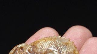 和田玉籽料|宋 和田玉籽料 双鱼珮 挂件 把件