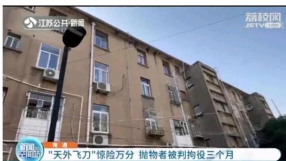江苏南通，一精神病人从四楼向下扔刀被判刑，网友：精神病人没伤着人也要罚？