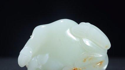 扭转乾坤|旧藏 和田玉 扭转乾坤 摆件