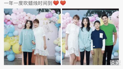 田亮|田亮为叶一茜庆生，森碟身高直逼妈妈，一家四口共用一张脸……