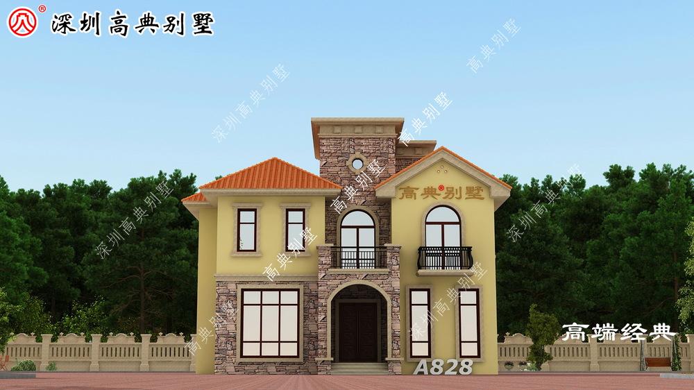 遵循农村的建筑风格，小巧清新的外观，让人看起来很舒服