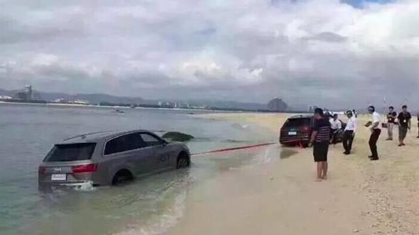 海南海口，男子将车开进沙滩后因被海水侵泡要求保险理赔30万被拒