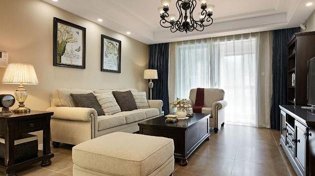 126平三居室，光客厅就已经很漂亮了，最棒的是定制柜子，晒一晒