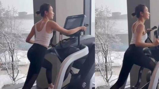 黎姿|51岁黎姿分享健身短片，小背心运动超强身材曝光