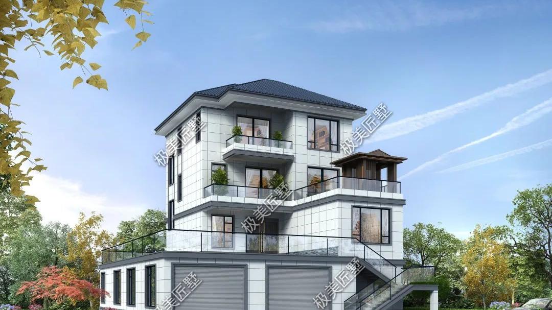 架空设计车库带护院，农村最理想的住宅设计！