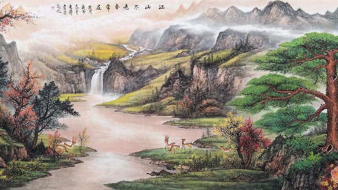 家装壁画 充满意境的山水画 让您的家居品味更加高