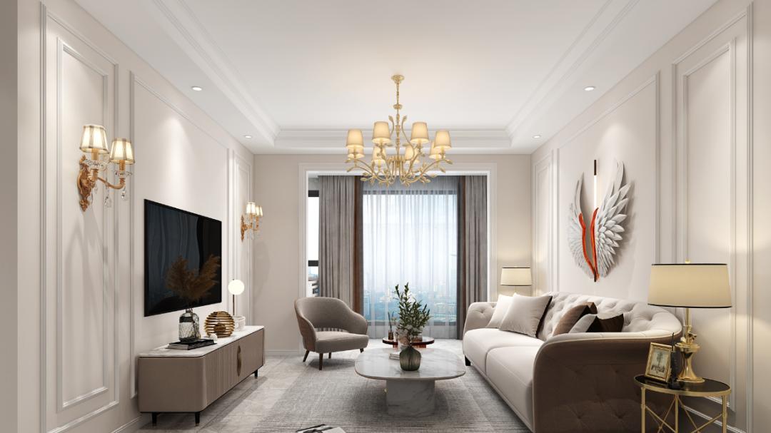 【鲁班装饰】吾悦首府115㎡欧式轻奢风格，心动如画