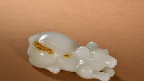 和田玉籽料|和田玉籽料旺财摆件