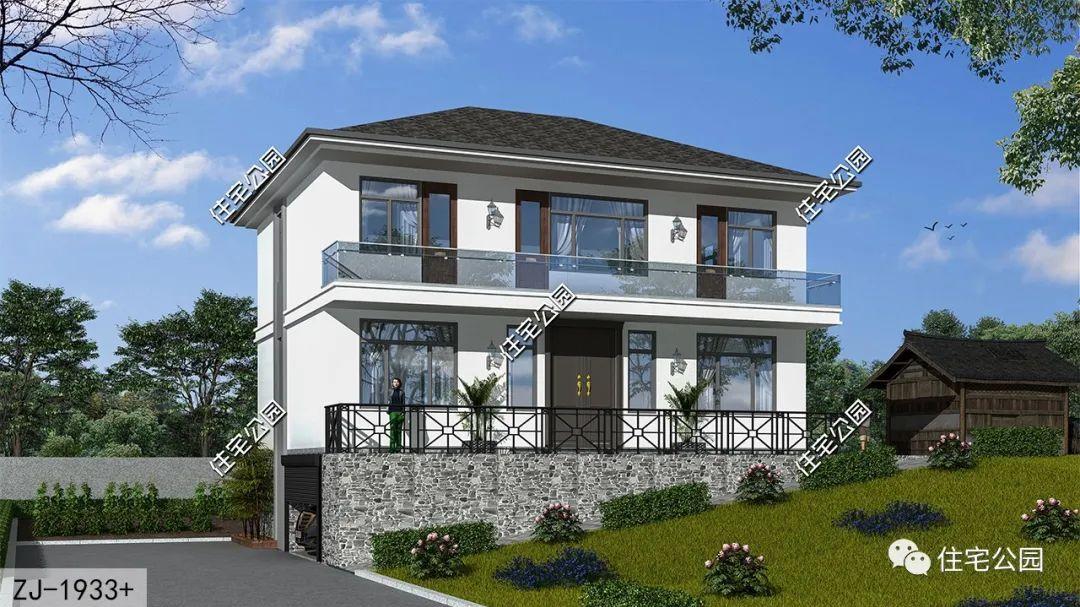 卧室|13×10米多朝南卧室的现代别墅，因地制宜设置架空层