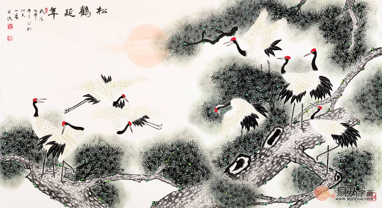 家居客厅装饰画，花鸟画装饰更显高雅品味！