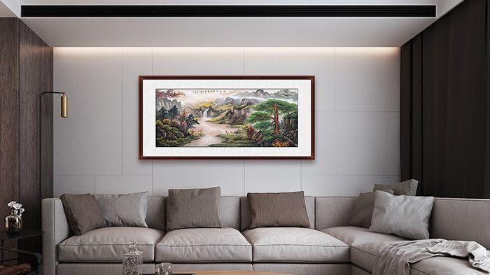 客厅装饰 品味十足山水画 让生活更美好