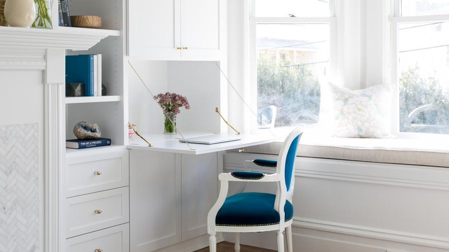 太厉害了！柜内做隐藏式书桌，连1㎡都要不了，灵活性强颜值高