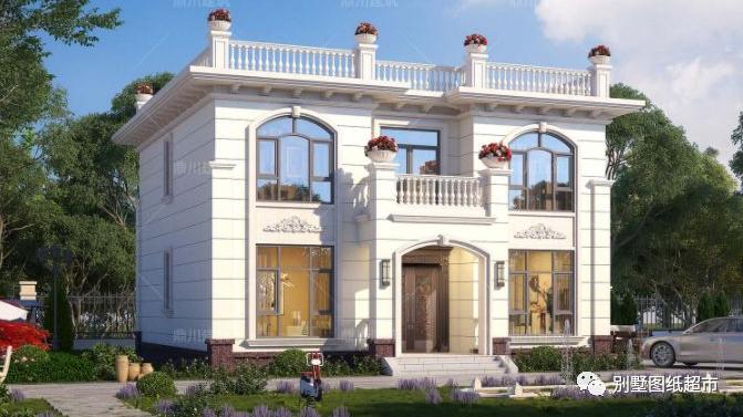 二层平屋顶别墅，11×12米，设计巧妙，绝美户型令人赞不绝口