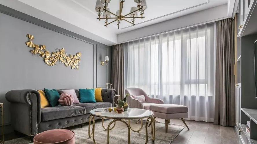 120㎡轻奢风三居，充满活力和温馨的婚房设计