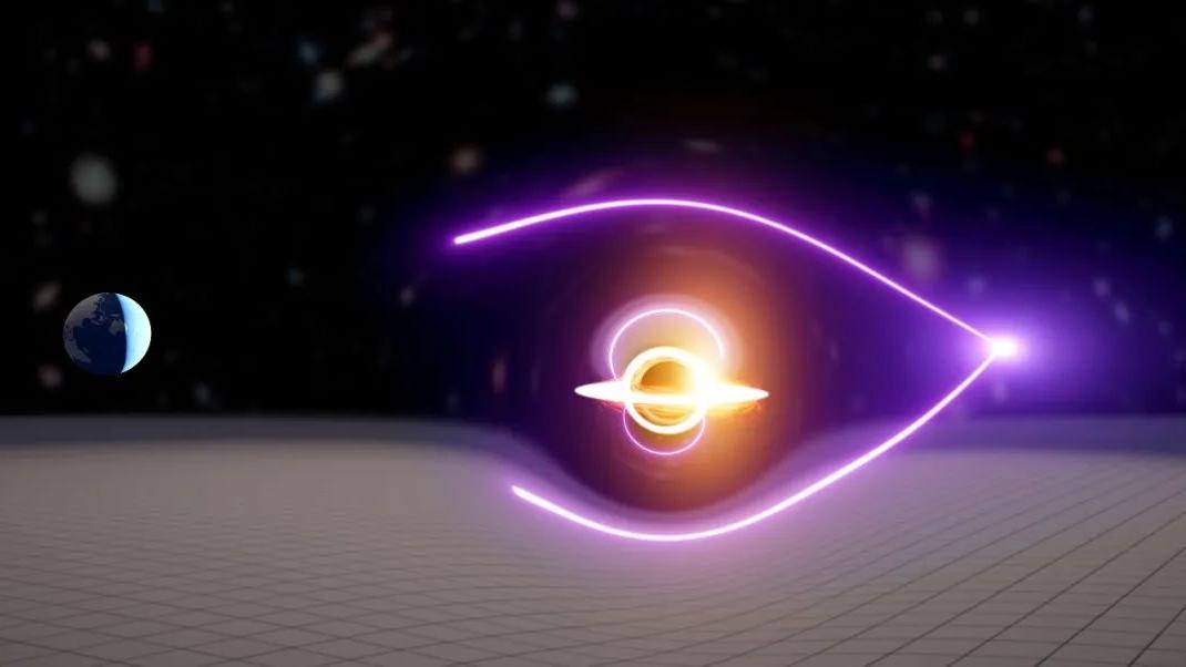 隐形引力源扭曲伽马暴影像，天文学家意外发现远古黑洞