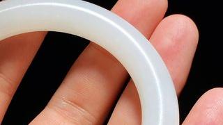 和田玉籽料|清 和田玉籽料 脂白玉 圆镯 手镯