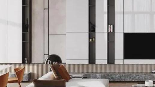 新一代电视墙这样装，打个柜子装电视，边角不留缝