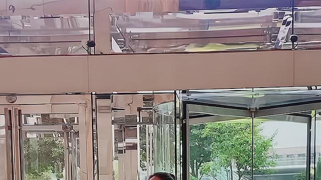 年轻女子疑似精神受挫，独自在大厅讲业务，内容专业曾是公司高管