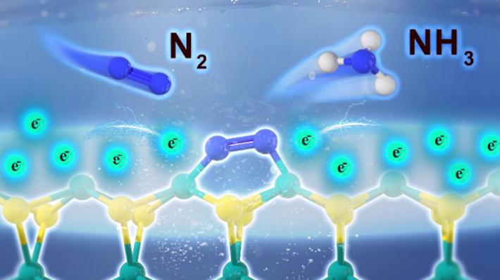 Mo封端单层MoS2实现高效电催化固氮