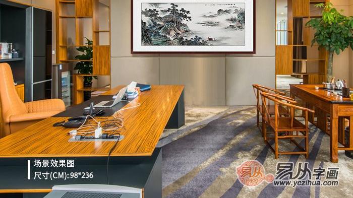 手绘|企业办公室挂什么画，这2幅名家手绘佳作，你会选哪种