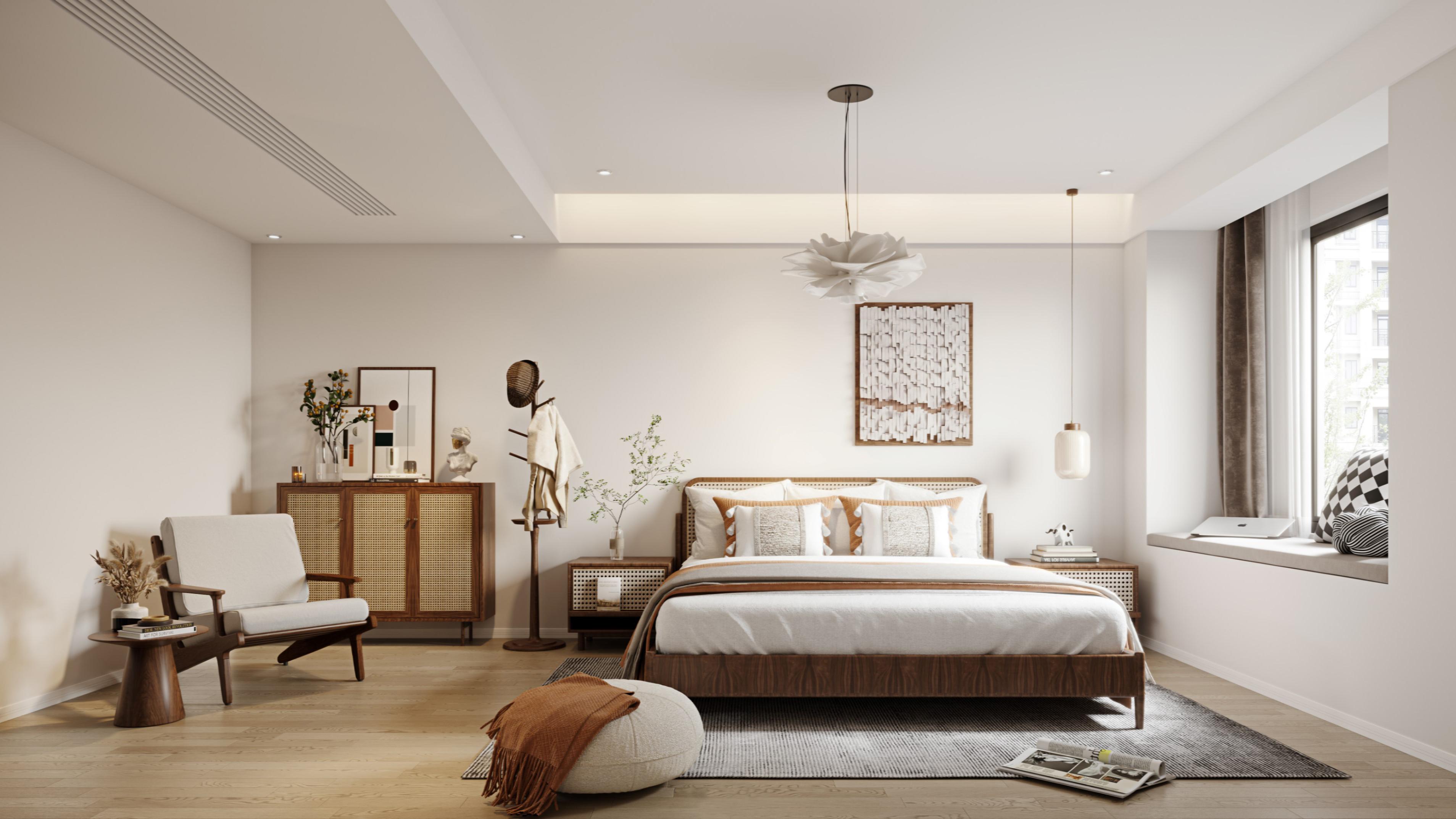 【鲁班装饰】曼城155m2日式简约风格 木与白