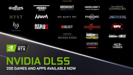 NVIDIA的DLSS游戏支持超过200款 AMD刚追到半山腰