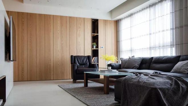 新房装修还在大面积留白？太单调了，木饰面上墙，高级感满满！