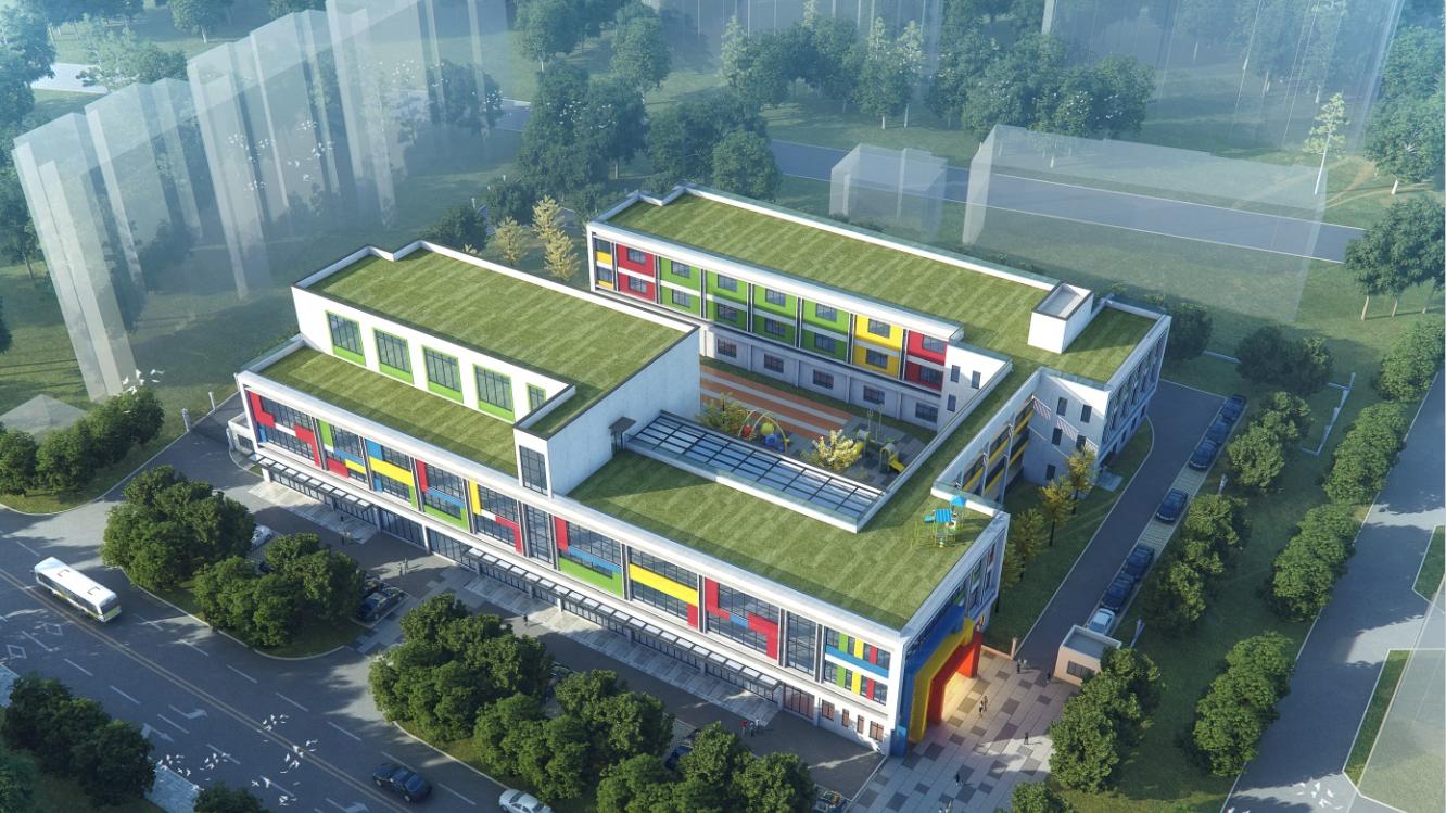 【项目】幼儿园效果图二: 某幼儿园建筑设计
