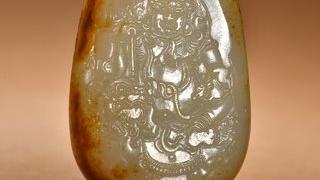 古董|和田玉一品清廉把件