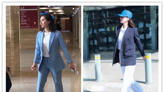 穿衣搭配|蓝色怎么穿才好看？刘诗诗亲身示范早秋蓝色穿搭，优雅大气还高级