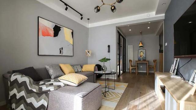 92㎡现代风与北欧风的碰撞中，营造既有设计感又不浮夸二人世界