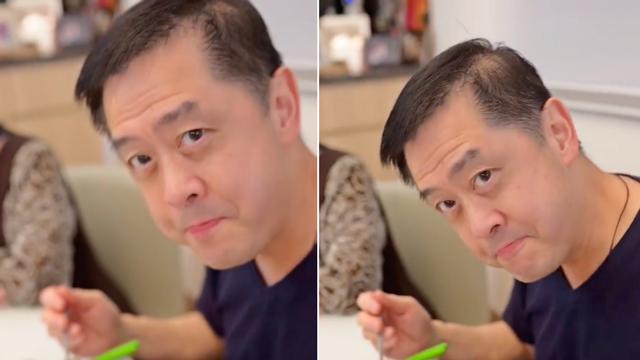 陈凯琳|港姐陈凯琳豪宅内下厨，端一大盆螃蟹表情满足