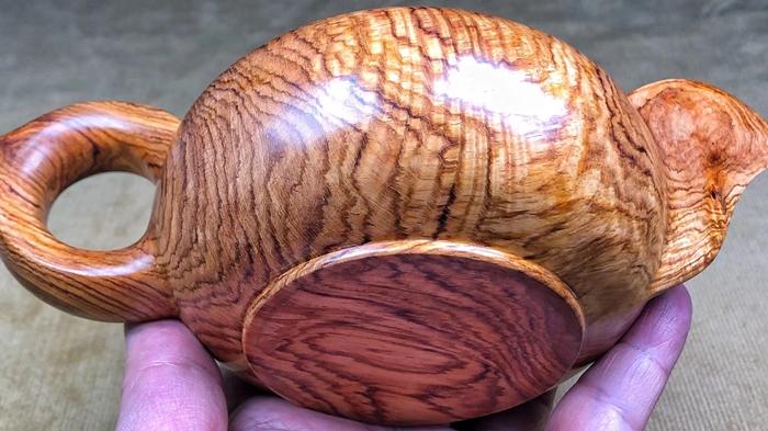 海南黄花梨|海南黄花梨老料水波凤尾壶